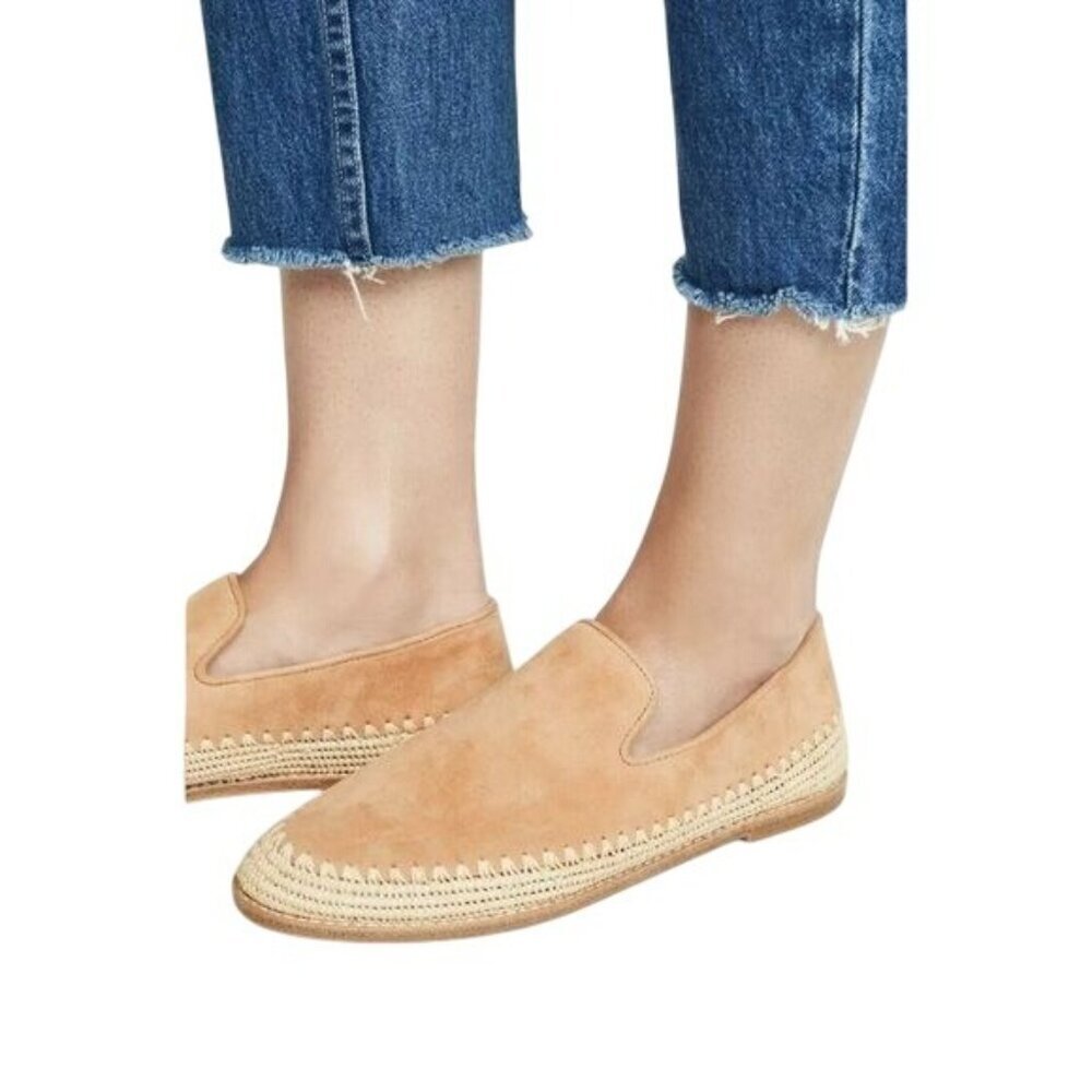 Vince Jalen Suede Leather Espadrille Loafers Womens Size 9M Roasted Cashew Boho - Picture 11 of 11